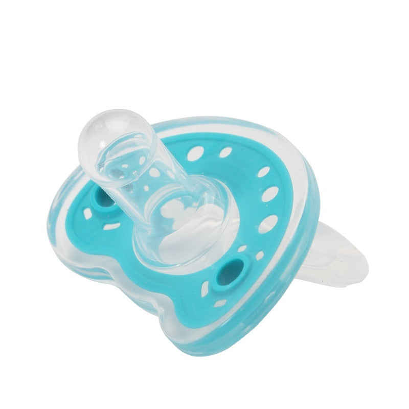 Full Silica Gel Pacifier Two-color Liquid Silicone Sleep Comfort Baby Pacifier Baby