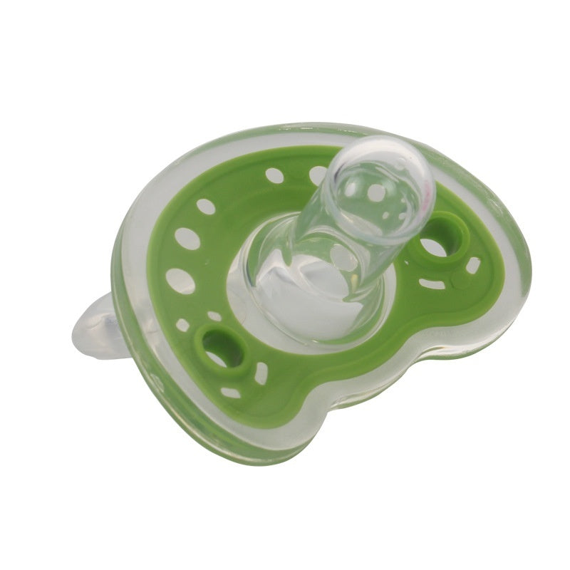 Full Silica Gel Pacifier Two-color Liquid Silicone Sleep Comfort Baby Pacifier Baby