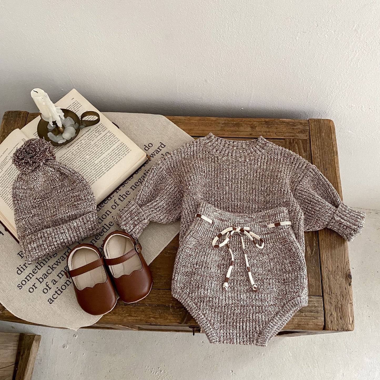 Infant Baby Girl Mixed Color Thick Needle 3-piece Set