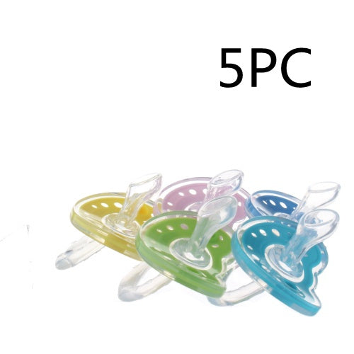 Full Silica Gel Pacifier Two-color Liquid Silicone Sleep Comfort Baby Pacifier Baby