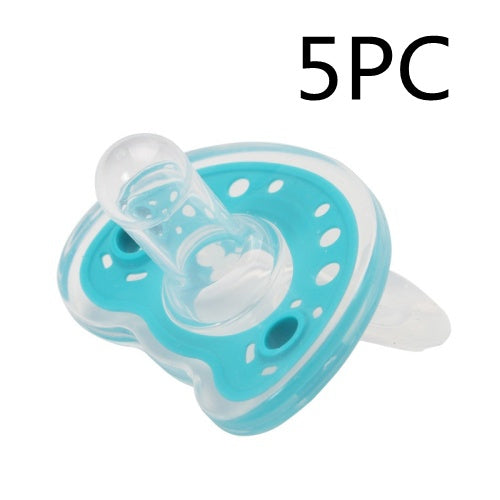 Full Silica Gel Pacifier Two-color Liquid Silicone Sleep Comfort Baby Pacifier Baby