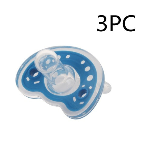 Full Silica Gel Pacifier Two-color Liquid Silicone Sleep Comfort Baby Pacifier Baby