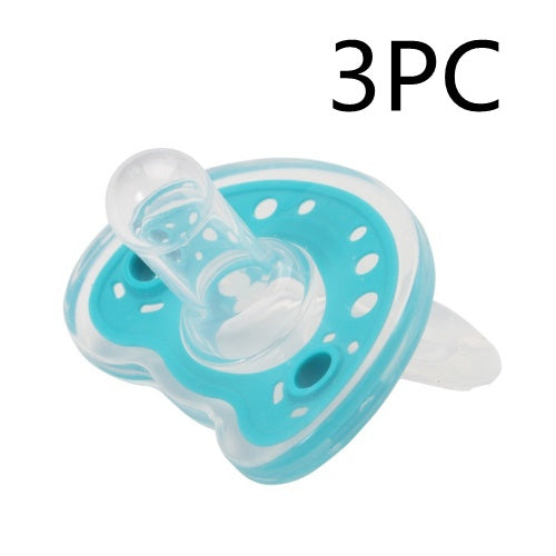Full Silica Gel Pacifier Two-color Liquid Silicone Sleep Comfort Baby Pacifier Baby