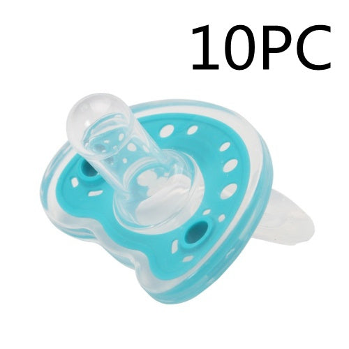 Full Silica Gel Pacifier Two-color Liquid Silicone Sleep Comfort Baby Pacifier Baby