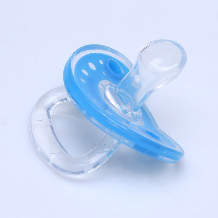 Full Silica Gel Pacifier Two-color Liquid Silicone Sleep Comfort Baby Pacifier Baby