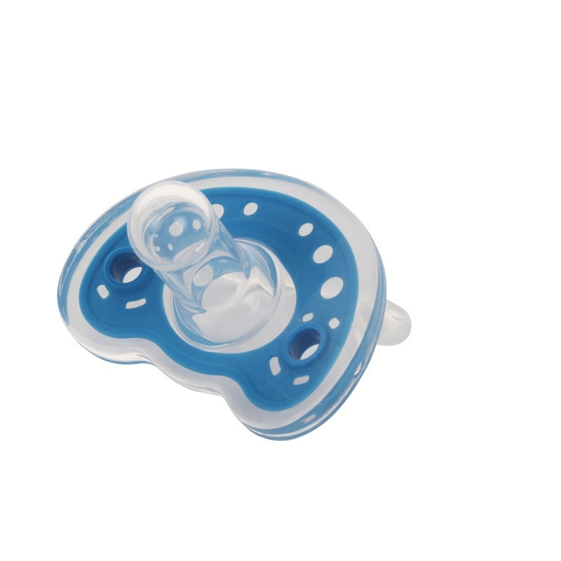 Full Silica Gel Pacifier Two-color Liquid Silicone Sleep Comfort Baby Pacifier Baby