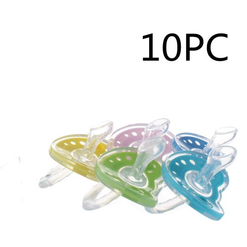 Full Silica Gel Pacifier Two-color Liquid Silicone Sleep Comfort Baby Pacifier Baby