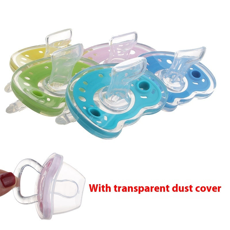 Full Silica Gel Pacifier Two-color Liquid Silicone Sleep Comfort Baby Pacifier Baby